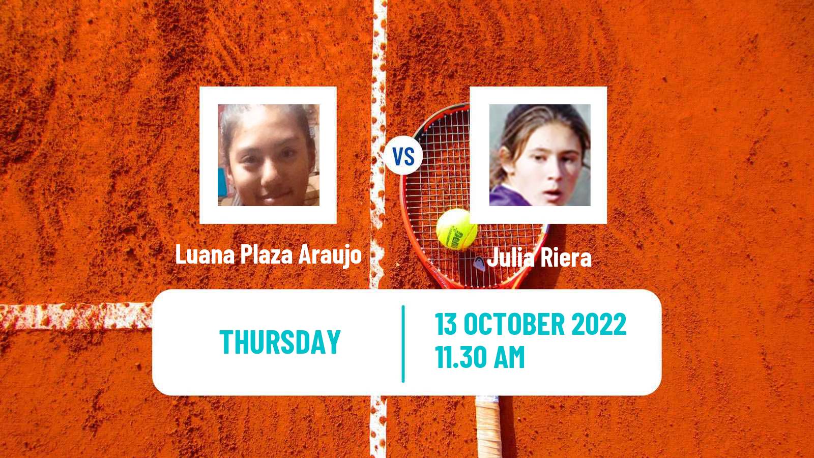 Tennis ITF Tournaments Luana Plaza Araujo - Julia Riera