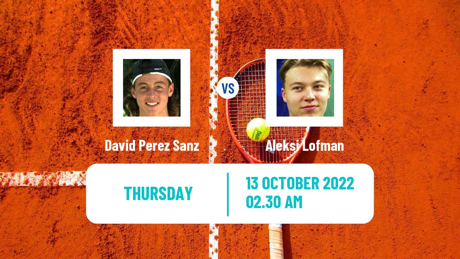 Tennis ITF Tournaments David Perez Sanz - Aleksi Lofman