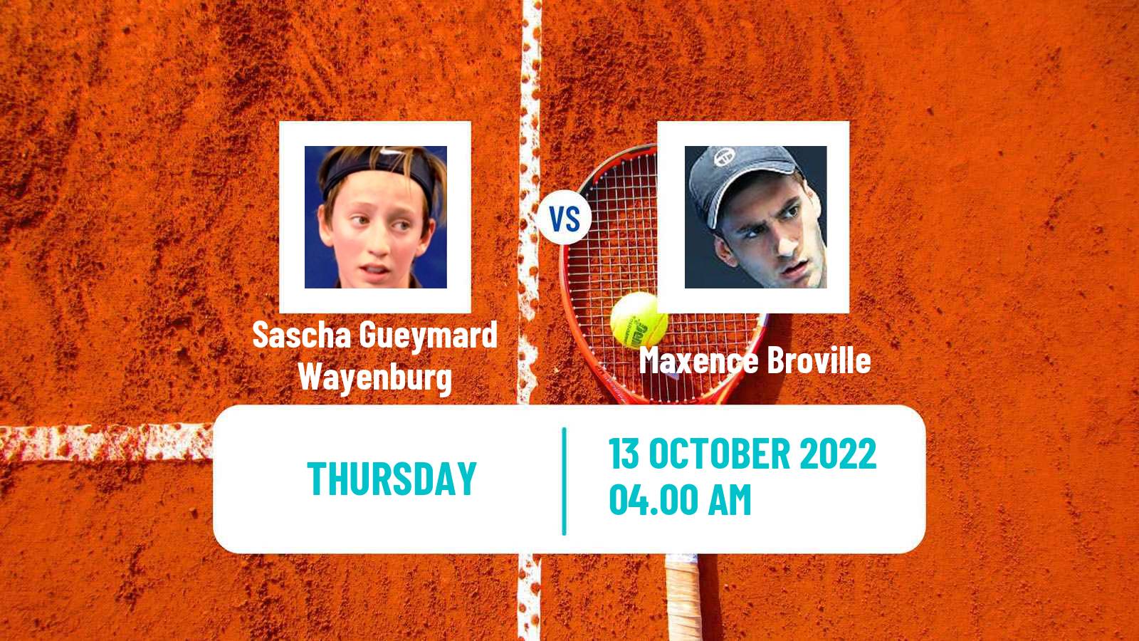 Tennis ITF Tournaments Sascha Gueymard Wayenburg - Maxence Broville