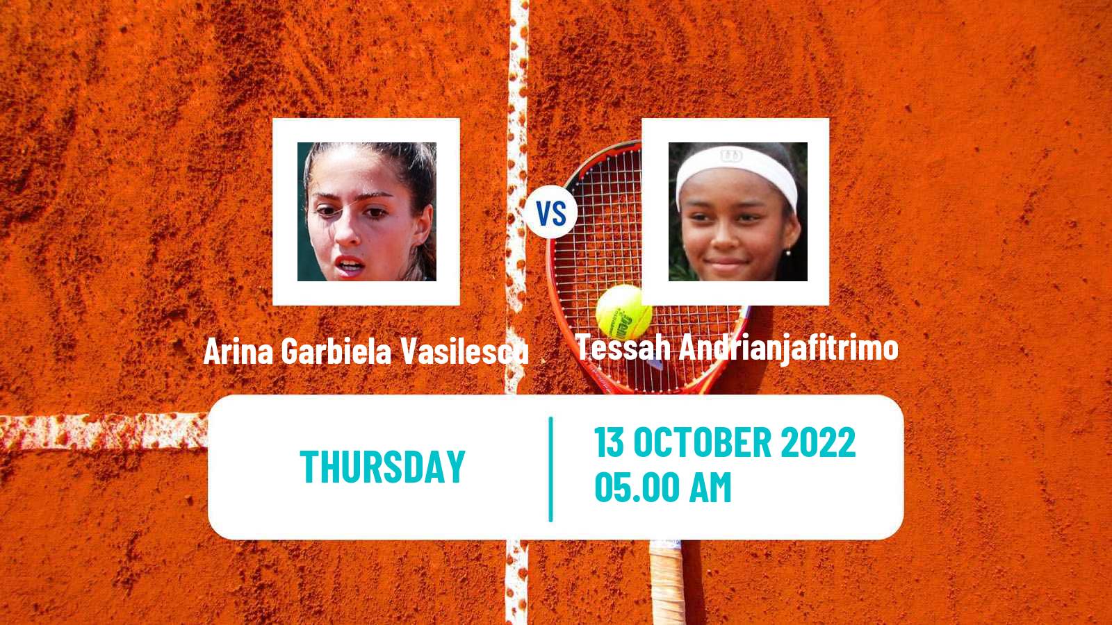 Tennis ITF Tournaments Arina Garbiela Vasilescu - Tessah Andrianjafitrimo