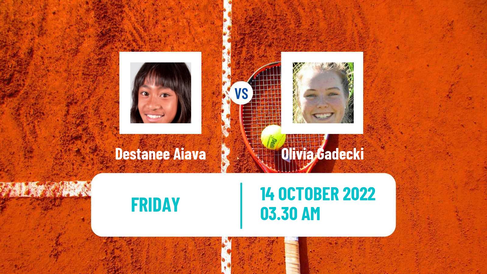 Tennis ITF Tournaments Destanee Aiava - Olivia Gadecki
