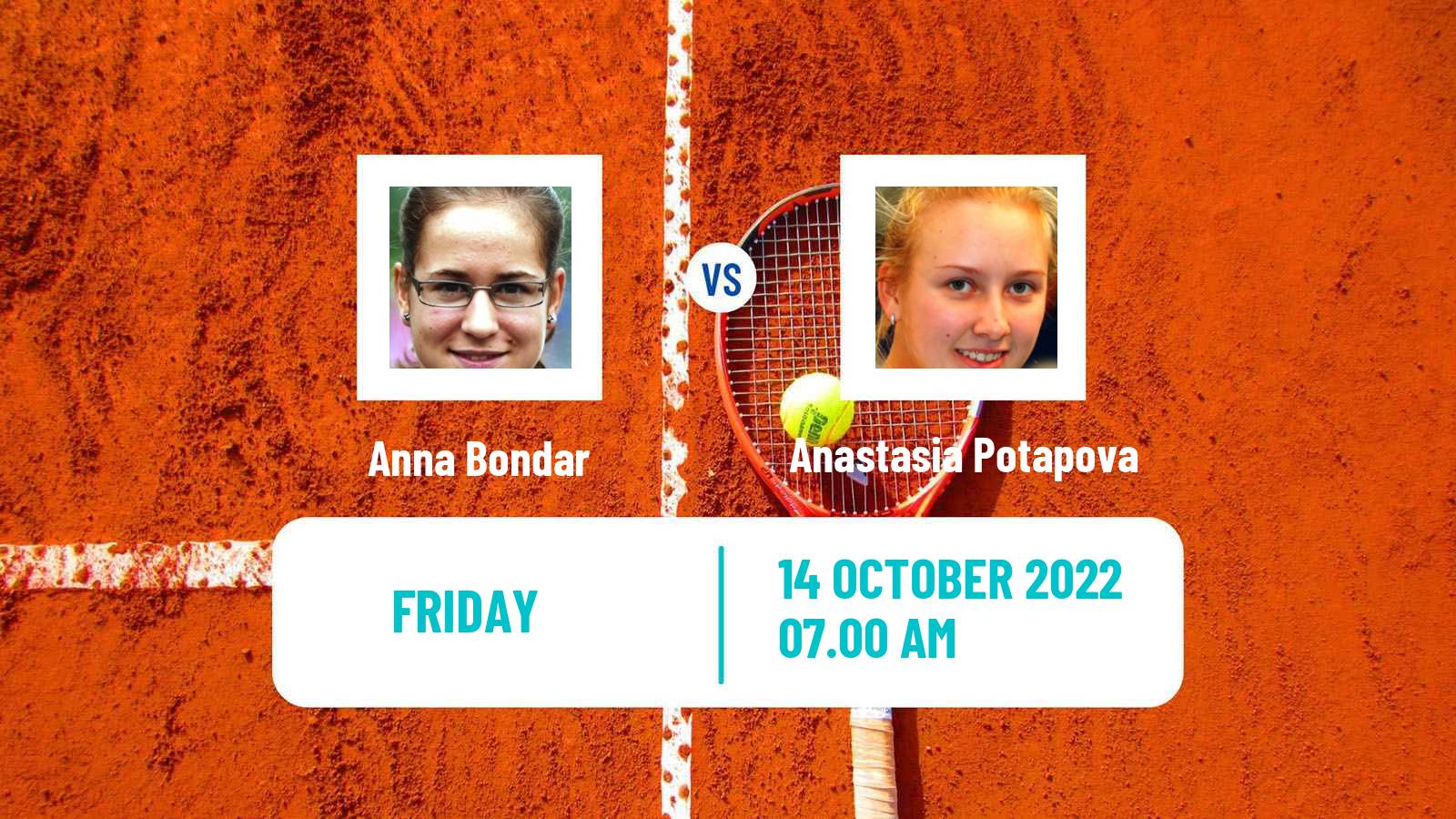 Tennis WTA Cluj Napoca Anna Bondar - Anastasia Potapova