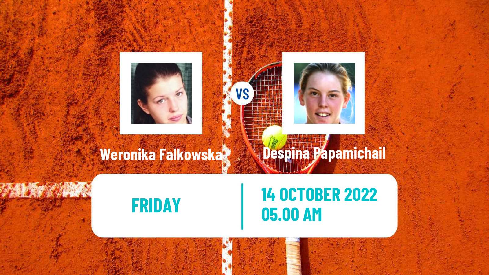 Tennis ITF Tournaments Weronika Falkowska - Despina Papamichail