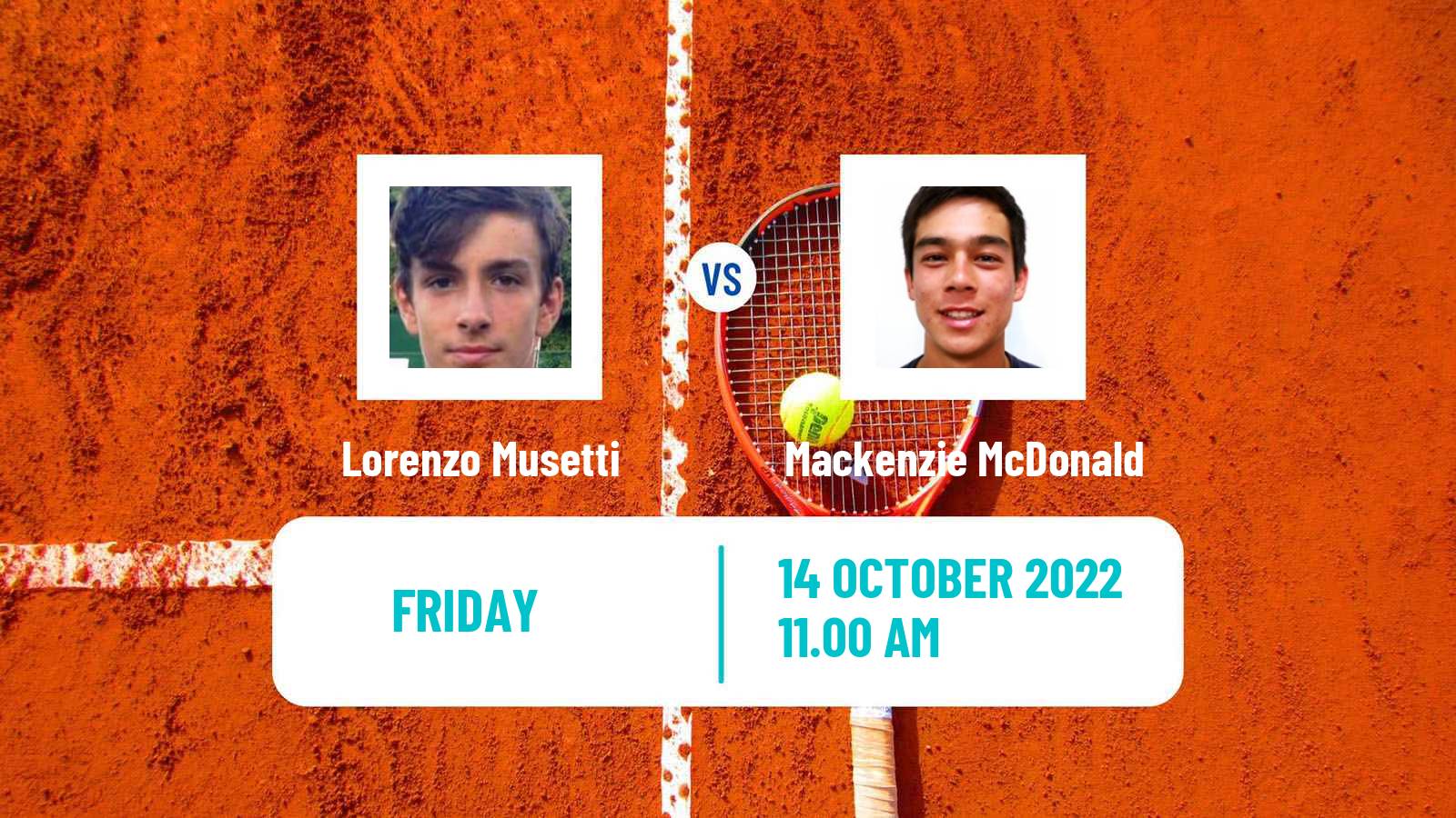 Tennis ATP Florence Lorenzo Musetti - Mackenzie McDonald