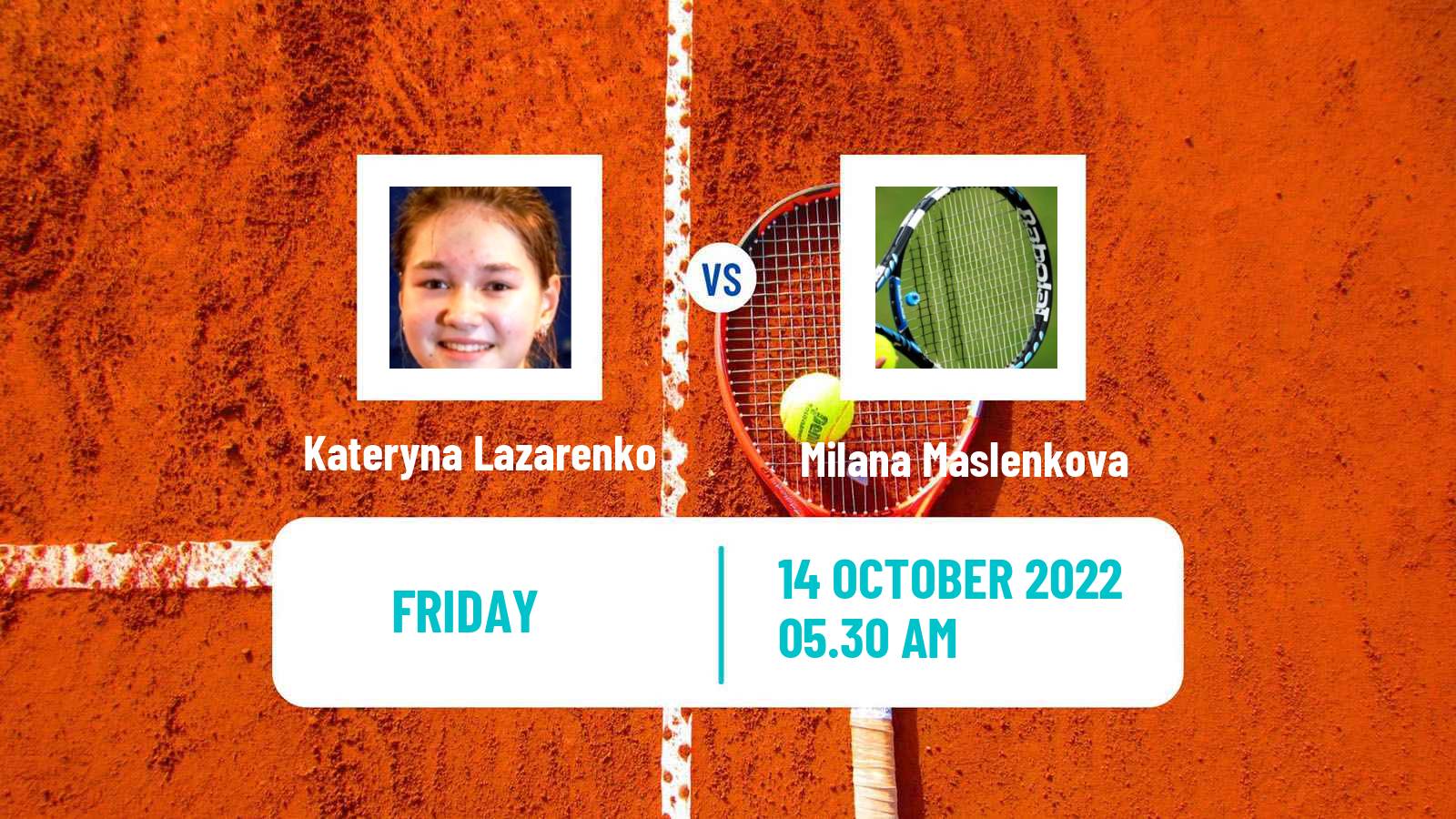 Tennis ITF Tournaments Kateryna Lazarenko - Milana Maslenkova