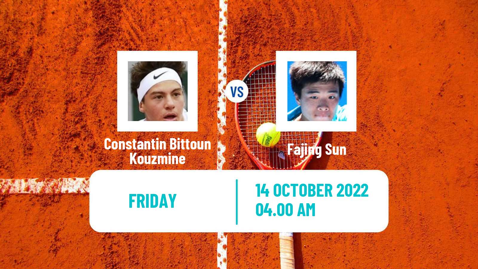 Tennis ITF Tournaments Constantin Bittoun Kouzmine - Fajing Sun