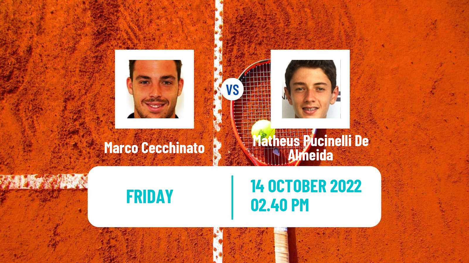 Tennis ATP Challenger Marco Cecchinato - Matheus Pucinelli De Almeida