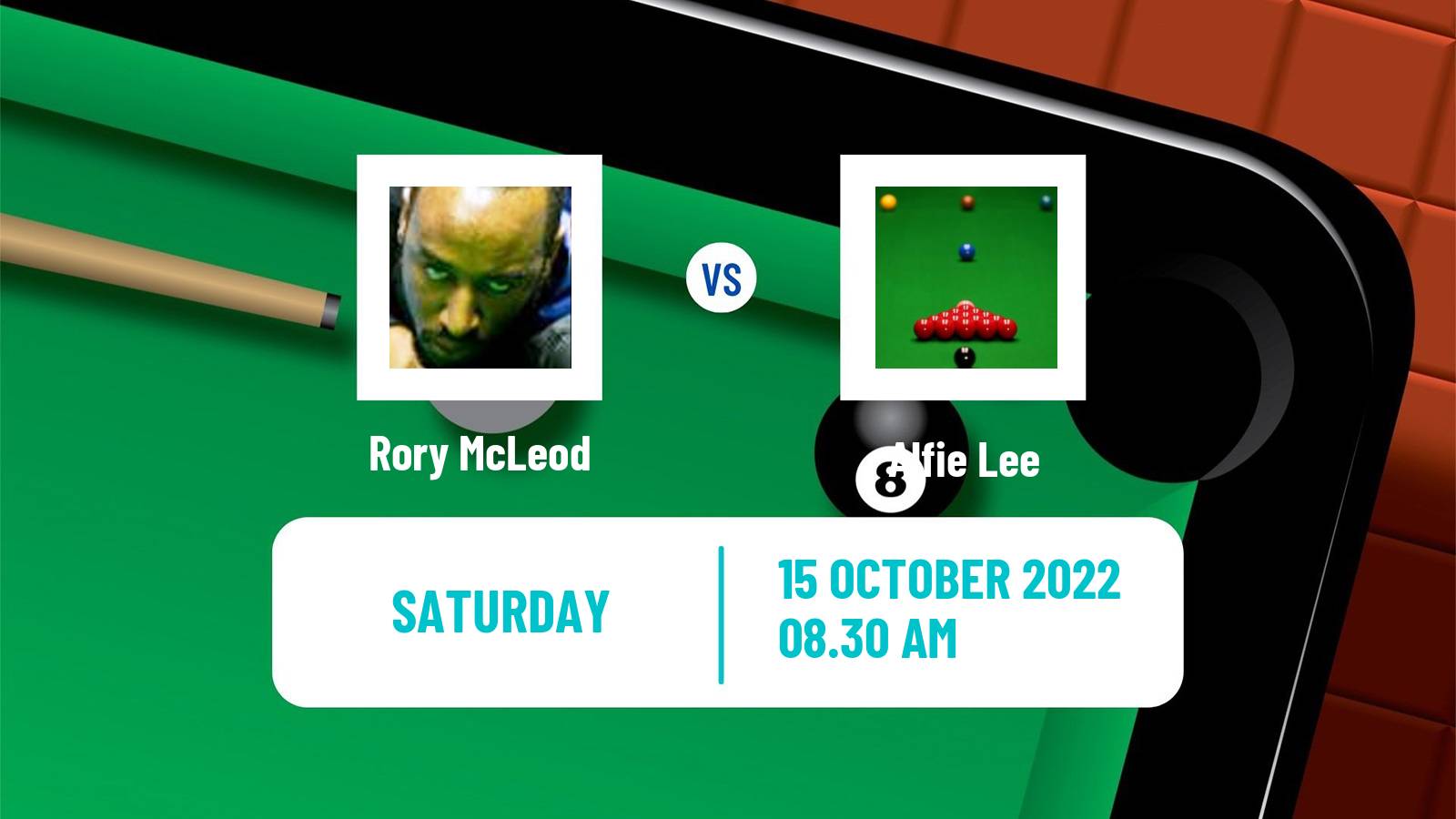 Snooker Snooker Rory McLeod - Alfie Lee