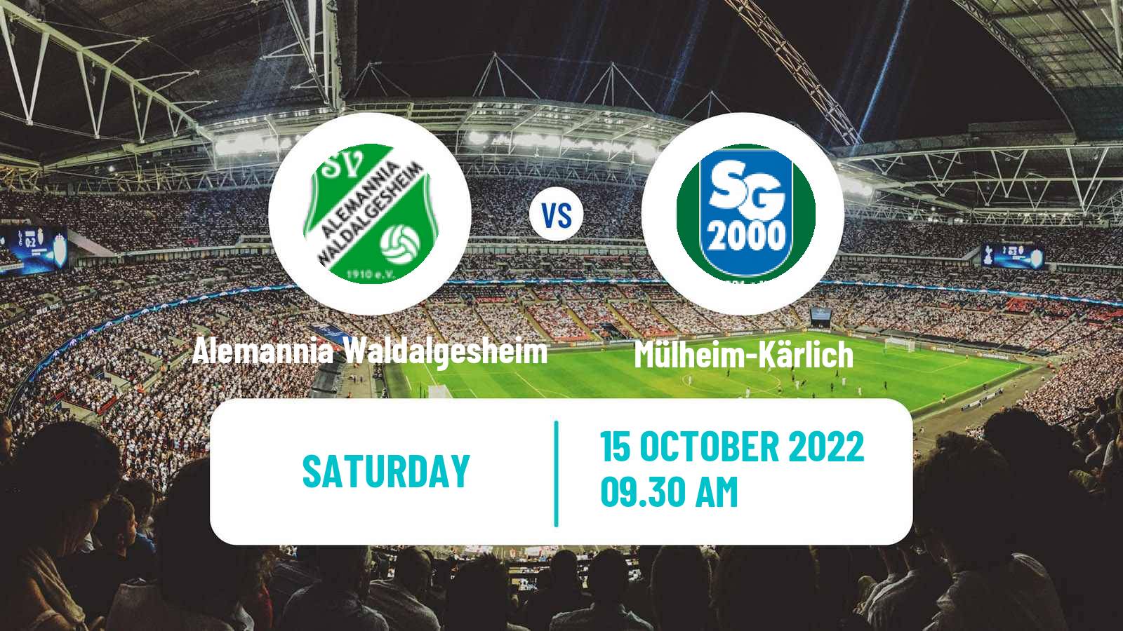 Soccer German Oberliga Rheinland-Pfalz/Saar Alemannia Waldalgesheim - Mülheim-Kärlich