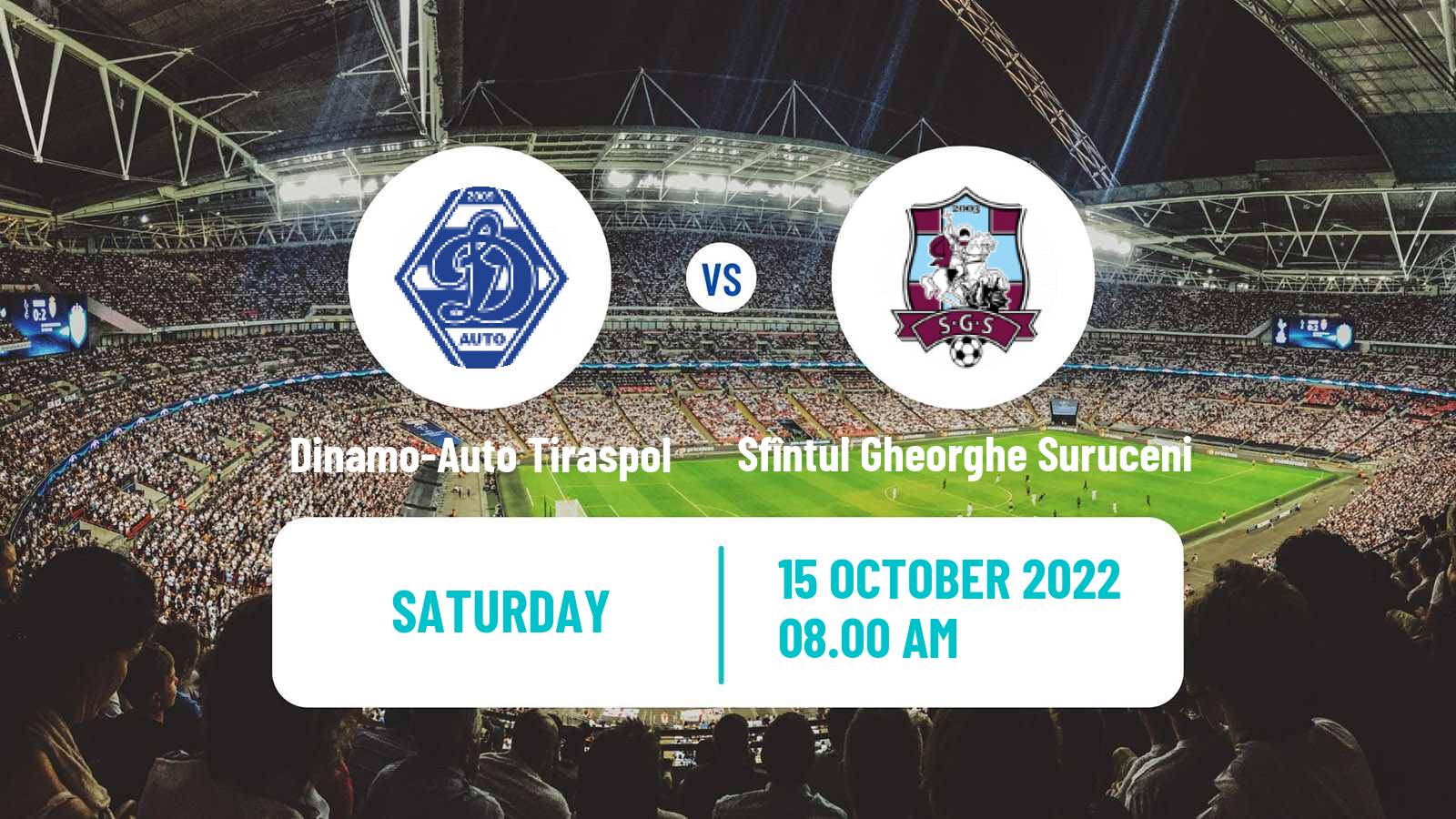 Soccer Moldovan Super Liga Dinamo-Auto Tiraspol - Sfîntul Gheorghe Suruceni