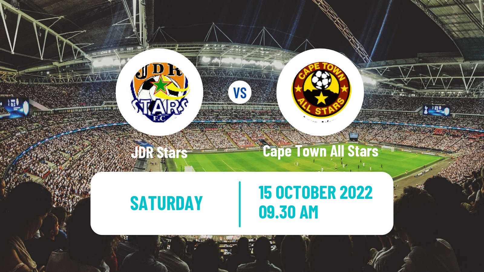 Soccer South African First Division JDR Stars - Cape Town All Stars