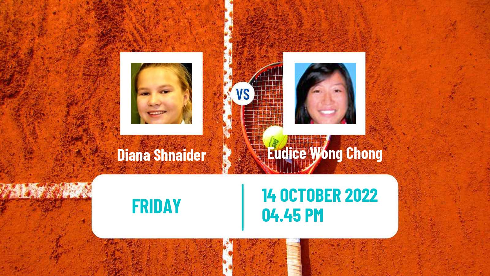 Tennis ITF Tournaments Diana Shnaider - Eudice Wong Chong