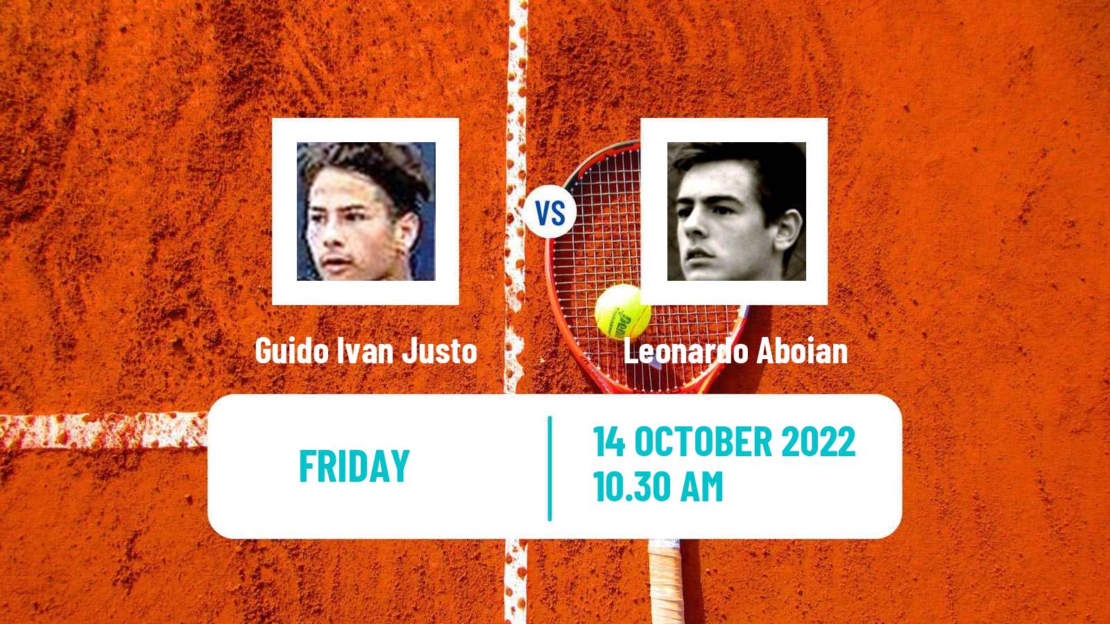 Tennis ITF Tournaments Guido Ivan Justo - Leonardo Aboian