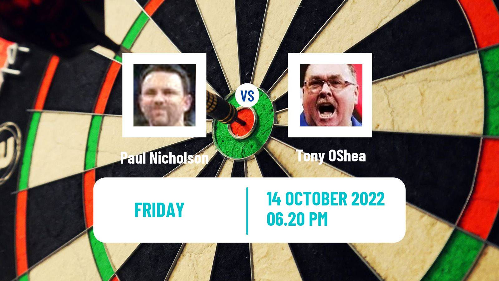 Darts Darts Paul Nicholson - Tony OShea