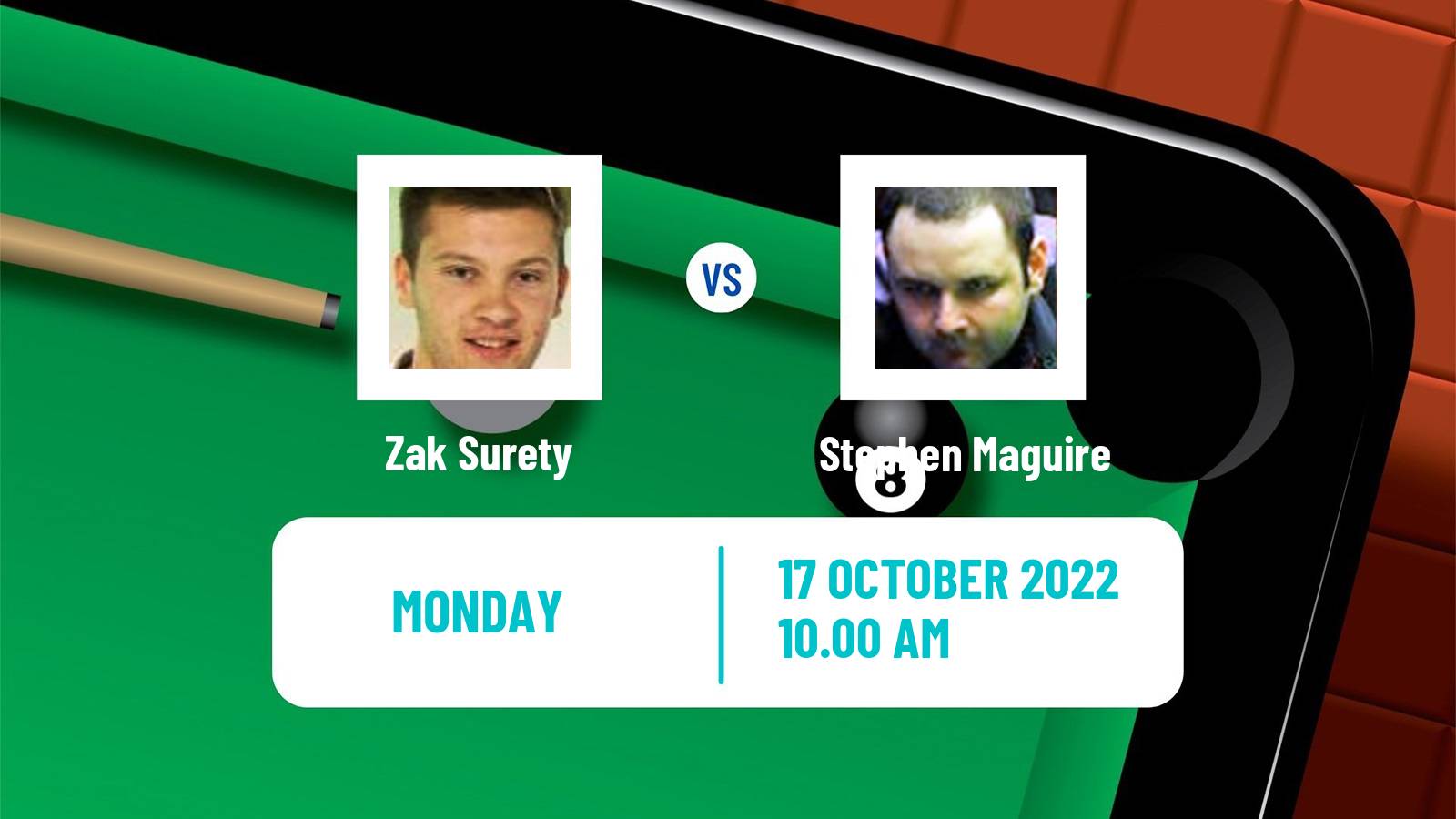 Snooker Snooker Zak Surety - Stephen Maguire