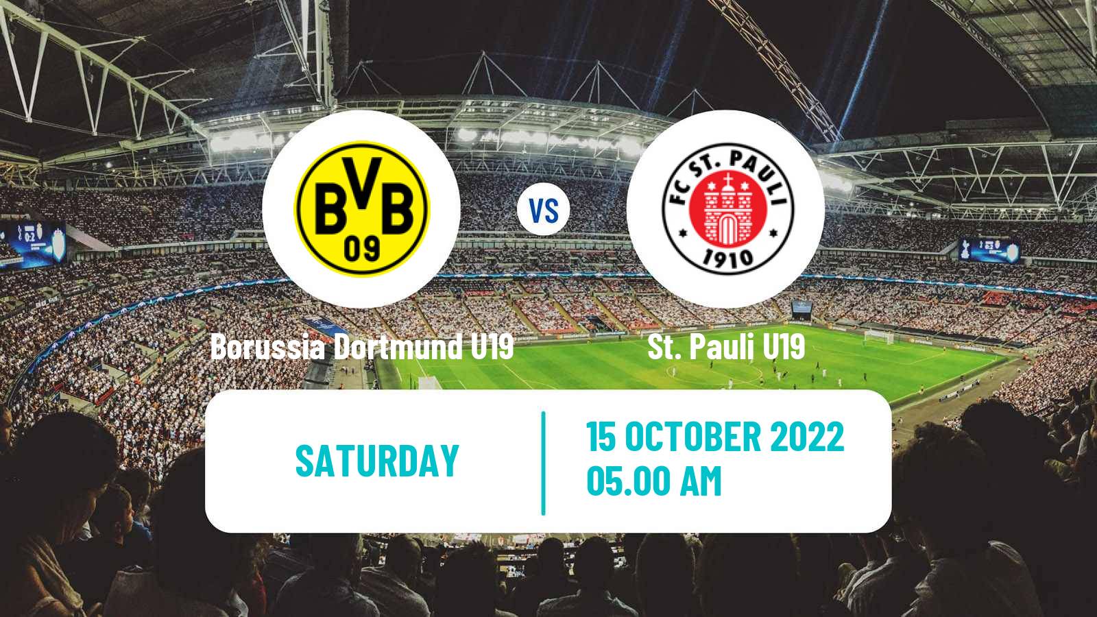 Soccer German DFB Junioren Pokal Borussia Dortmund U19 - St. Pauli U19