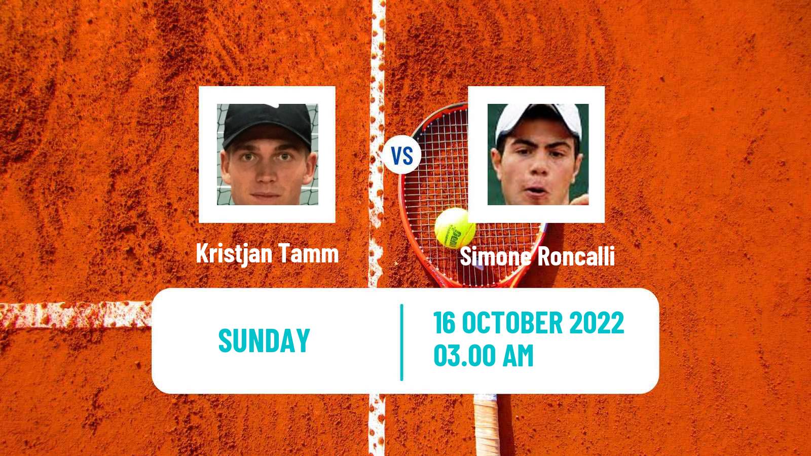 Tennis ITF Tournaments Kristjan Tamm - Simone Roncalli