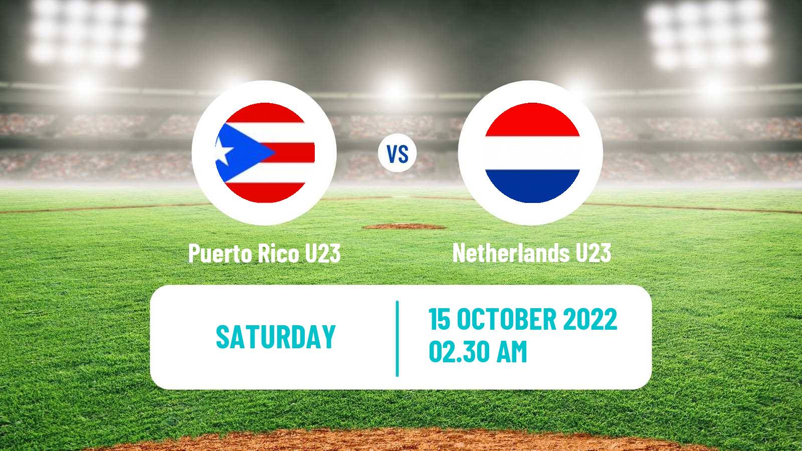 Baseball World Cup U23 Baseball Puerto Rico U23 - Netherlands U23