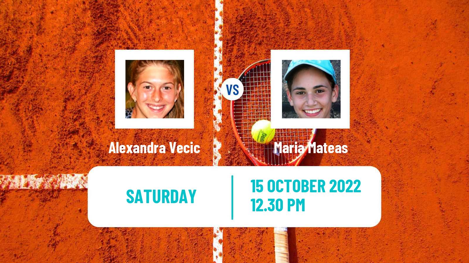 Tennis ITF Tournaments Alexandra Vecic - Maria Mateas