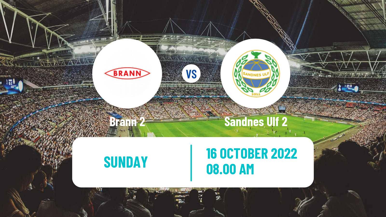 Soccer Norwegian Division 3 - Group 3 Brann 2 - Sandnes Ulf 2