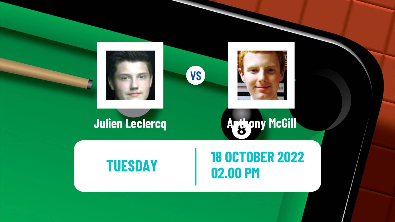 Snooker Snooker Julien Leclercq - Anthony McGill