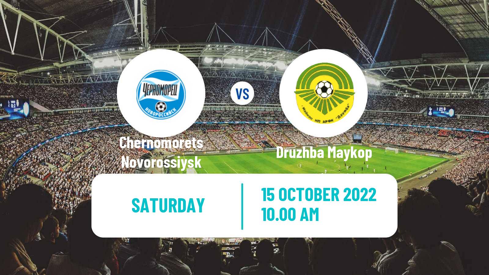 Soccer Russian FNL 2 Group 1 Chernomorets Novorossiysk - Druzhba Maykop