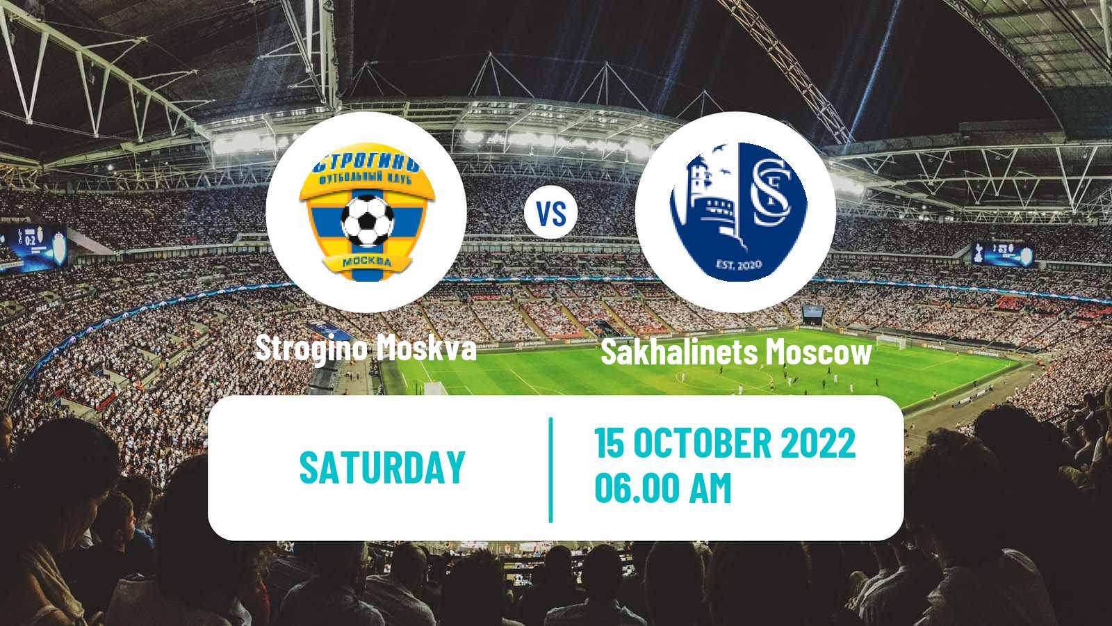 Soccer Russian FNL 2 Group 3 Strogino Moskva - Sakhalinets Moscow