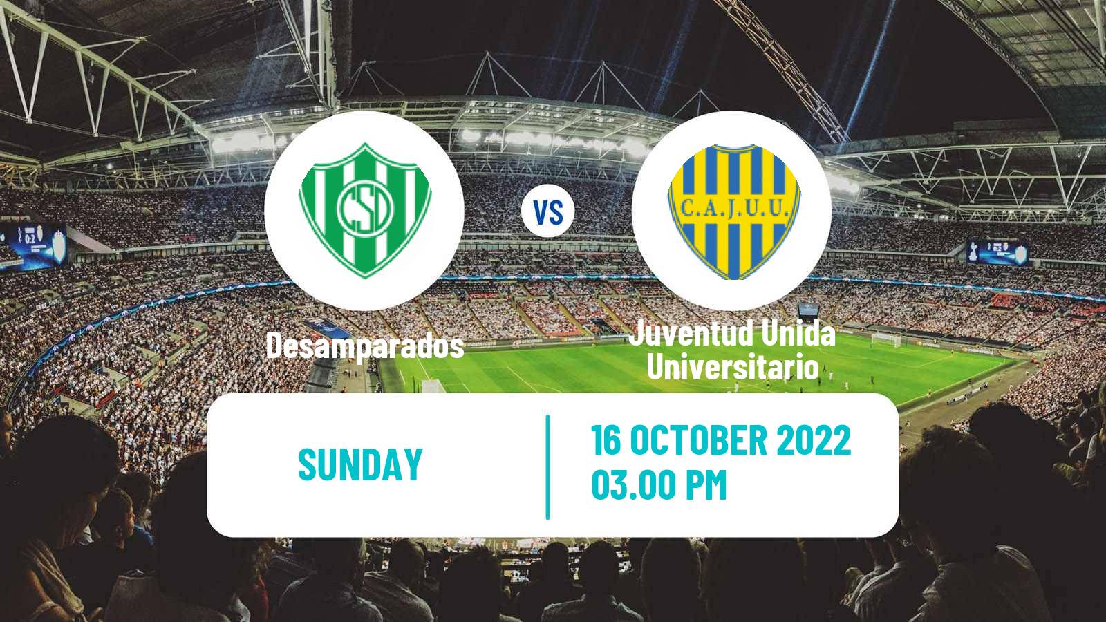 Soccer Argentinian Torneo Federal Desamparados - Juventud Unida Universitario