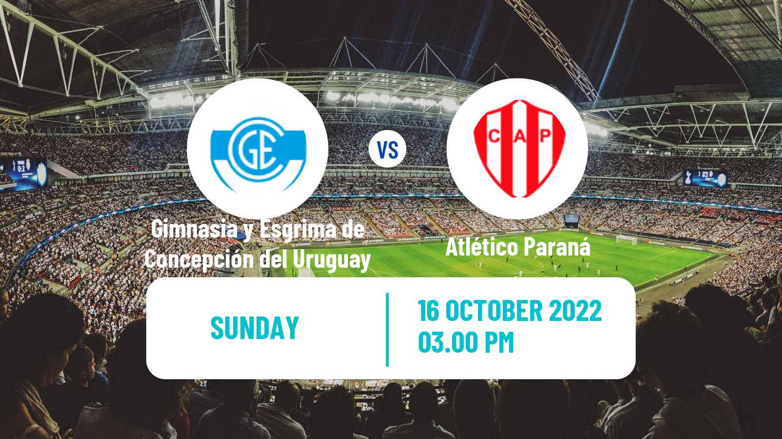 Soccer Argentinian Torneo Federal Gimnasia y Esgrima de Concepción del Uruguay - Atlético Paraná