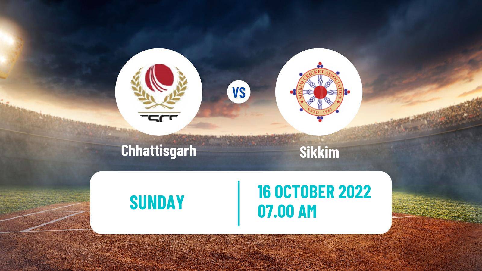 Cricket Syed Mushtaq Ali Trophy Chhattisgarh - Sikkim