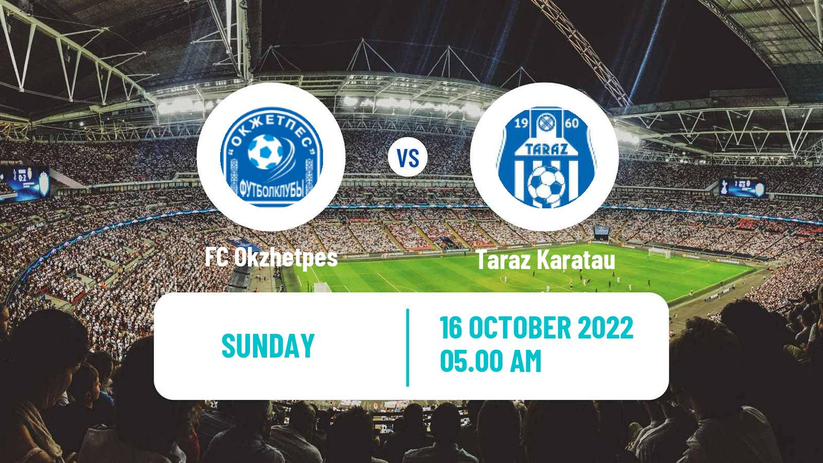 Soccer Kazakh First Division Okzhetpes - Taraz Karatau
