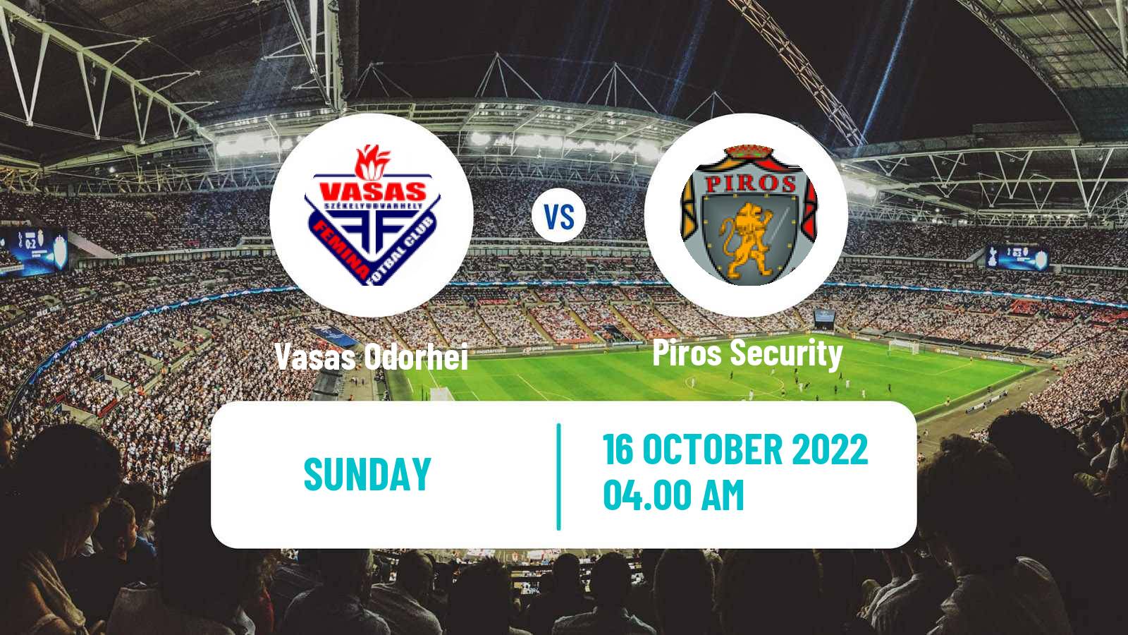 Soccer Romanian Liga 1 Women Vasas Odorhei - Piros Security