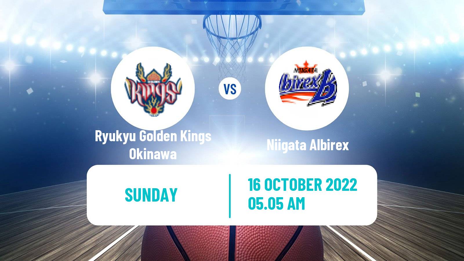 Basketball BJ League Ryukyu Golden Kings Okinawa - Niigata Albirex