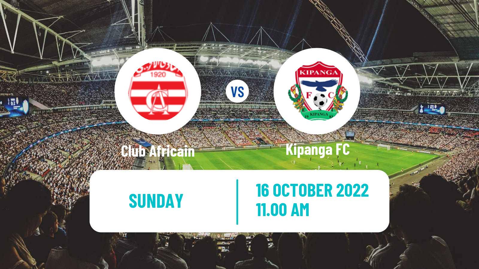 Soccer CAF Confederation Cup Club Africain - Kipanga