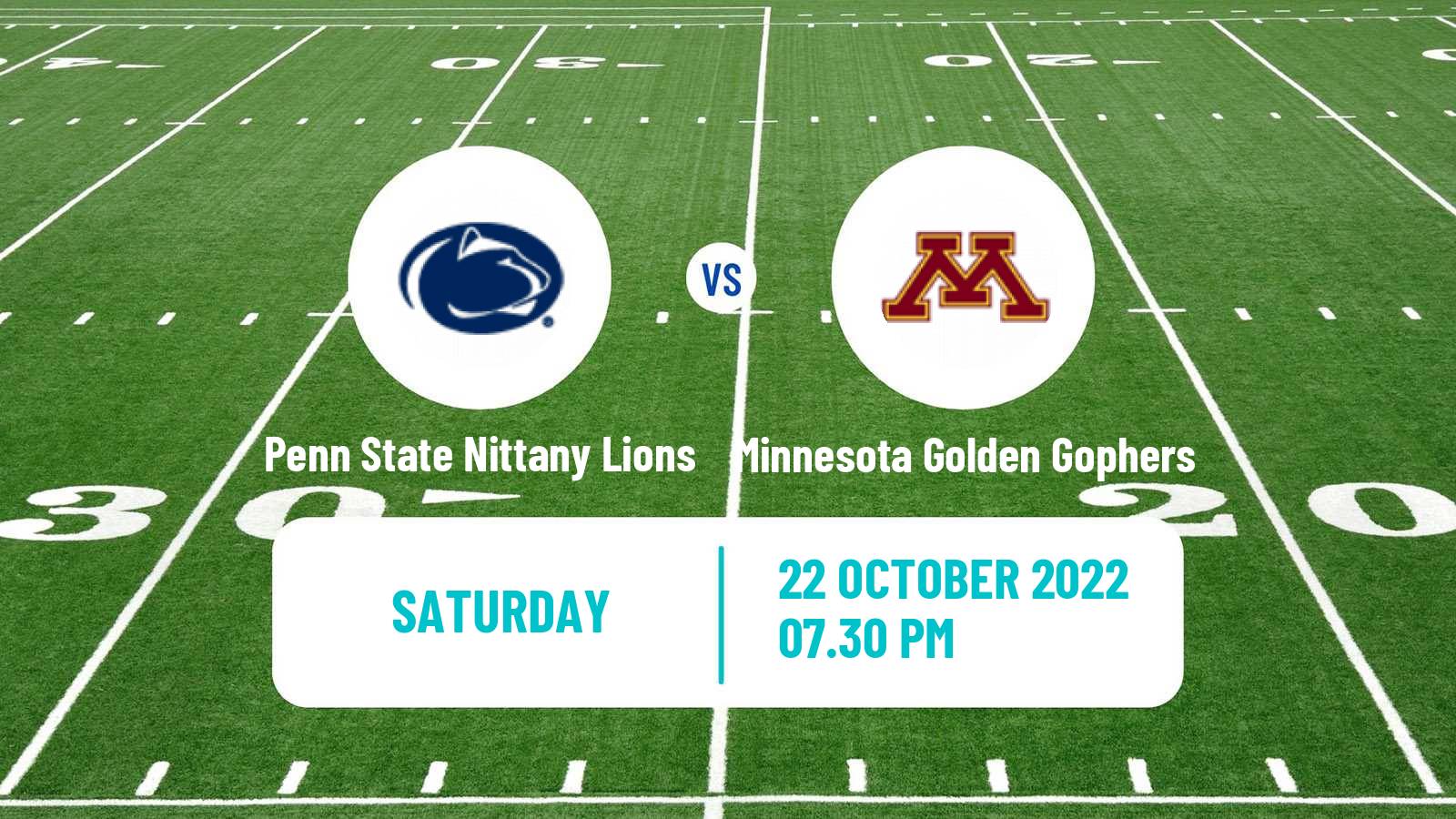 American football NCAA College Football Penn State Nittany Lions - Minnesota Golden Gophers