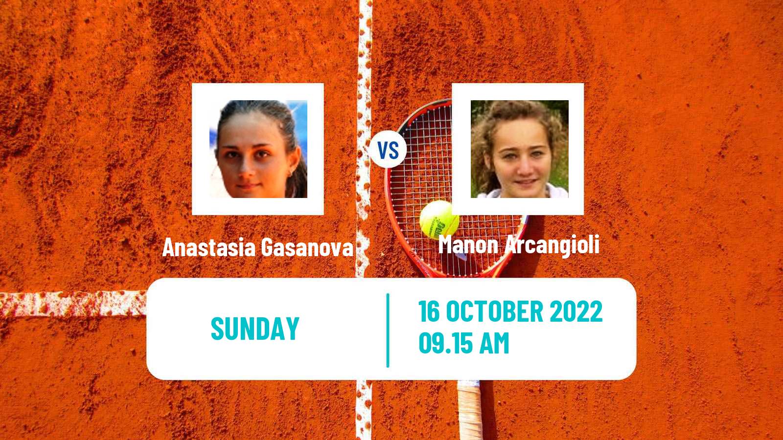 Tennis ATP Challenger Anastasia Gasanova - Manon Arcangioli