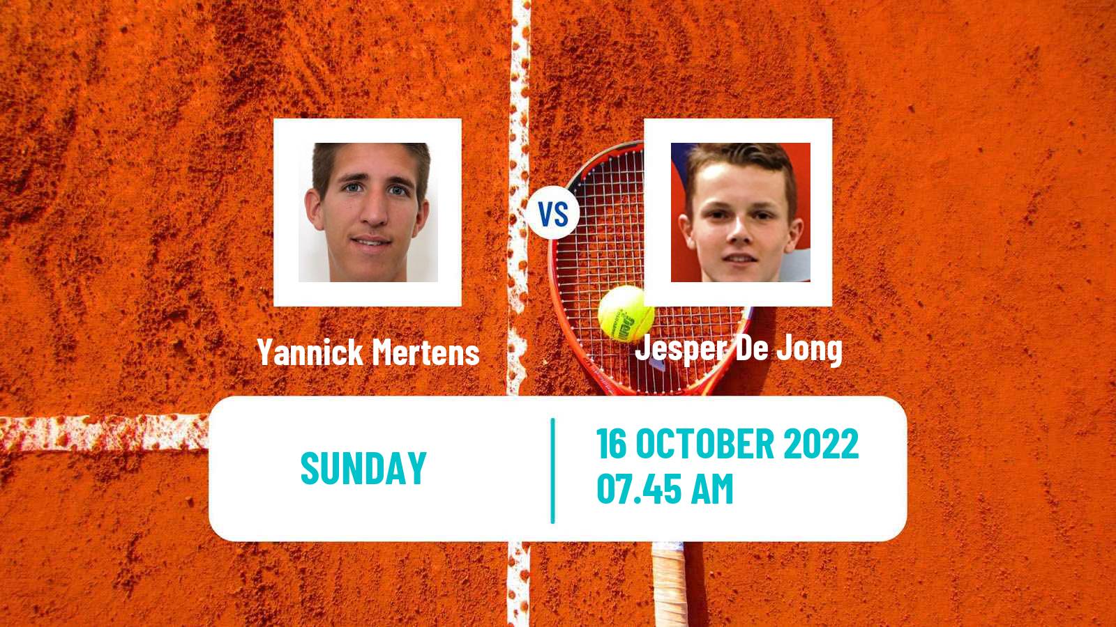 Tennis ATP Antwerp Yannick Mertens - Jesper De Jong
