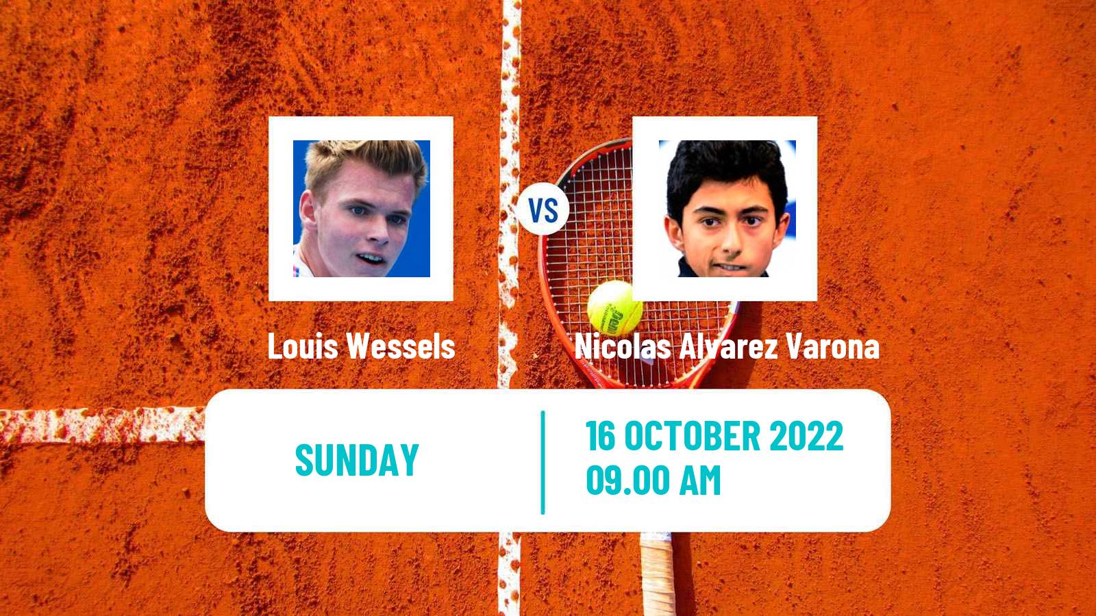 Tennis ATP Antwerp Louis Wessels - Nicolas Alvarez Varona