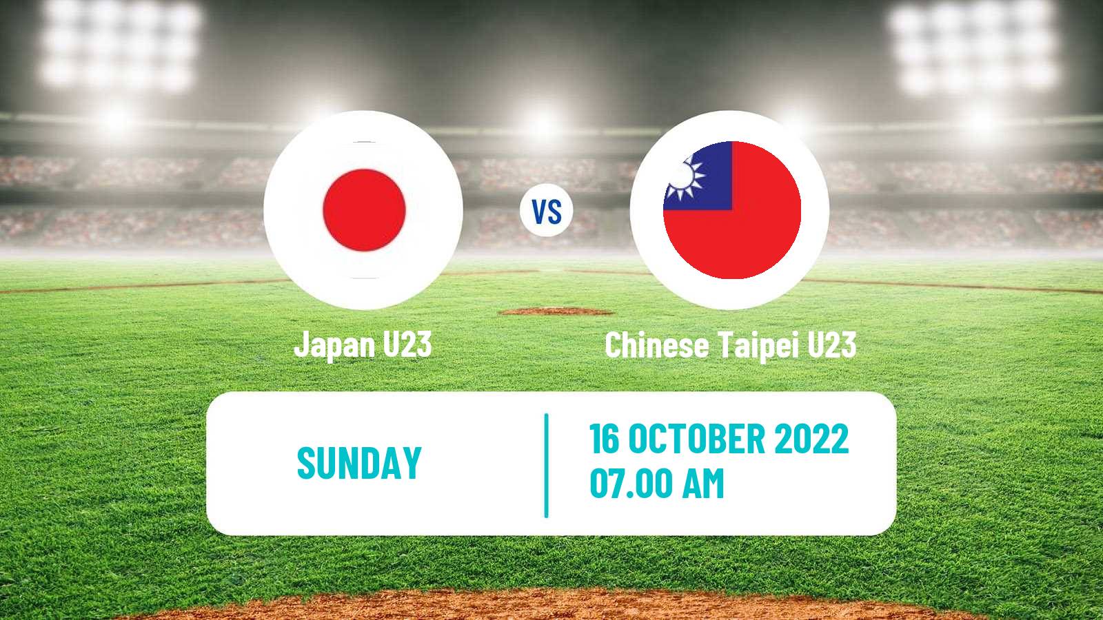 Baseball World Cup U23 Baseball Japan U23 - Chinese Taipei U23