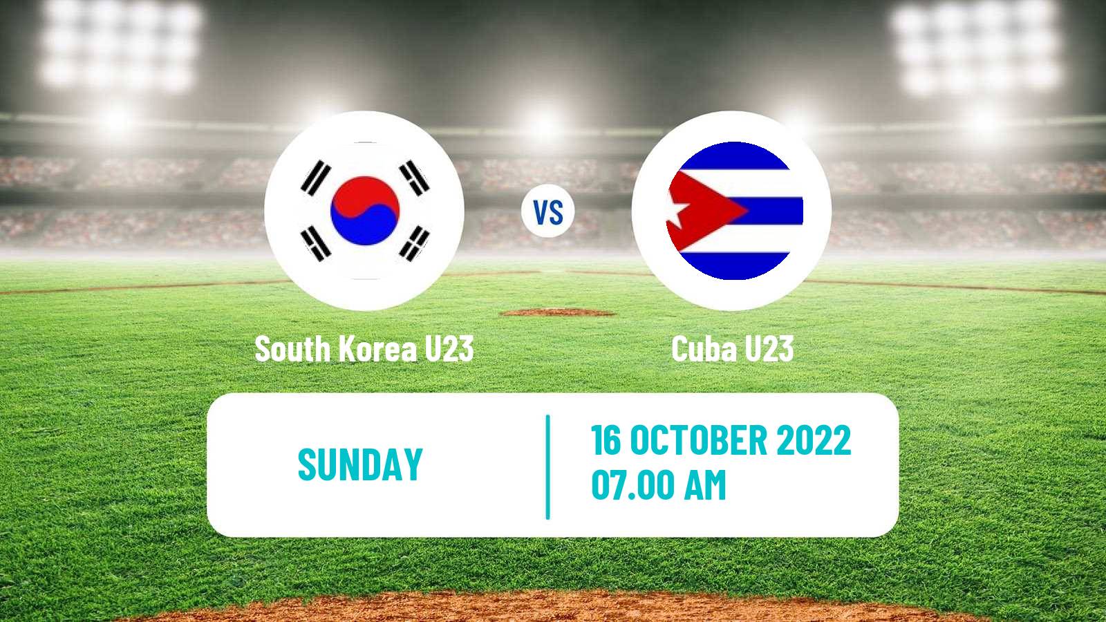 Baseball World Cup U23 Baseball South Korea U23 - Cuba U23