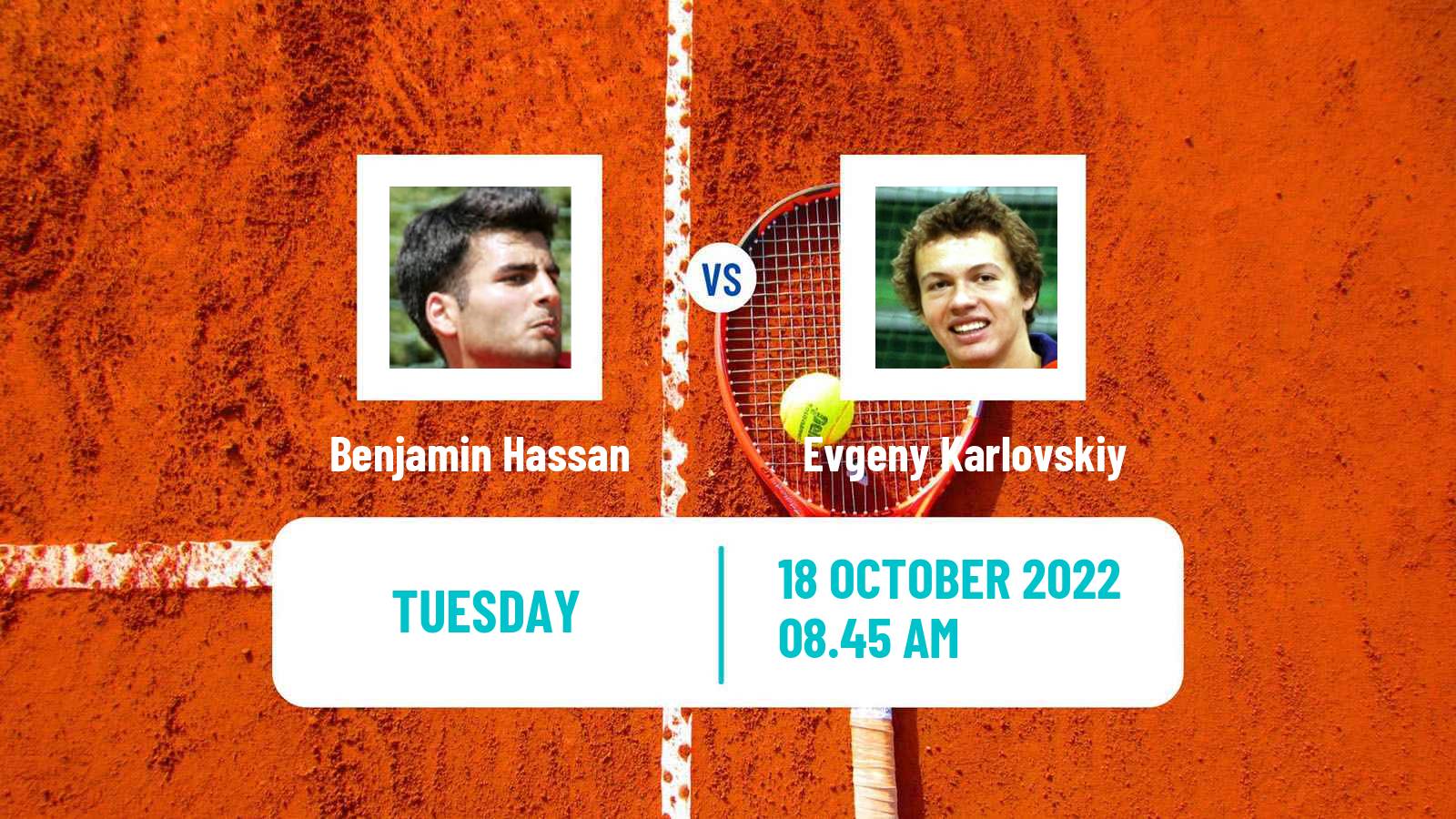 Tennis ATP Challenger Benjamin Hassan - Evgeny Karlovskiy