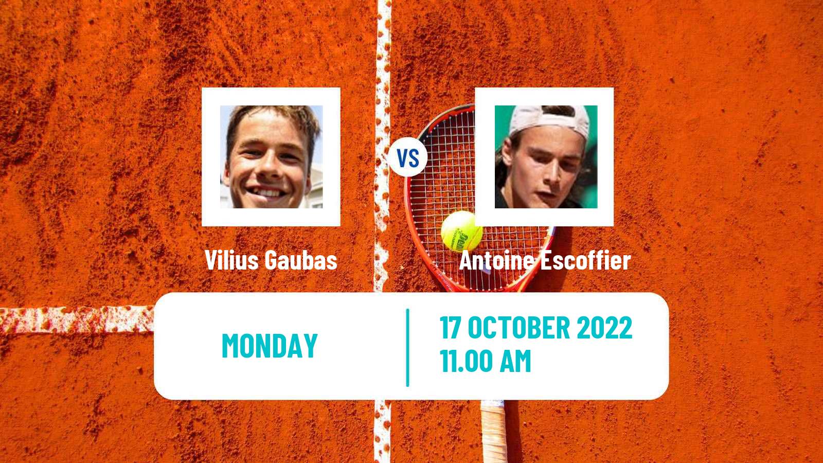 Tennis ATP Challenger Vilius Gaubas - Antoine Escoffier