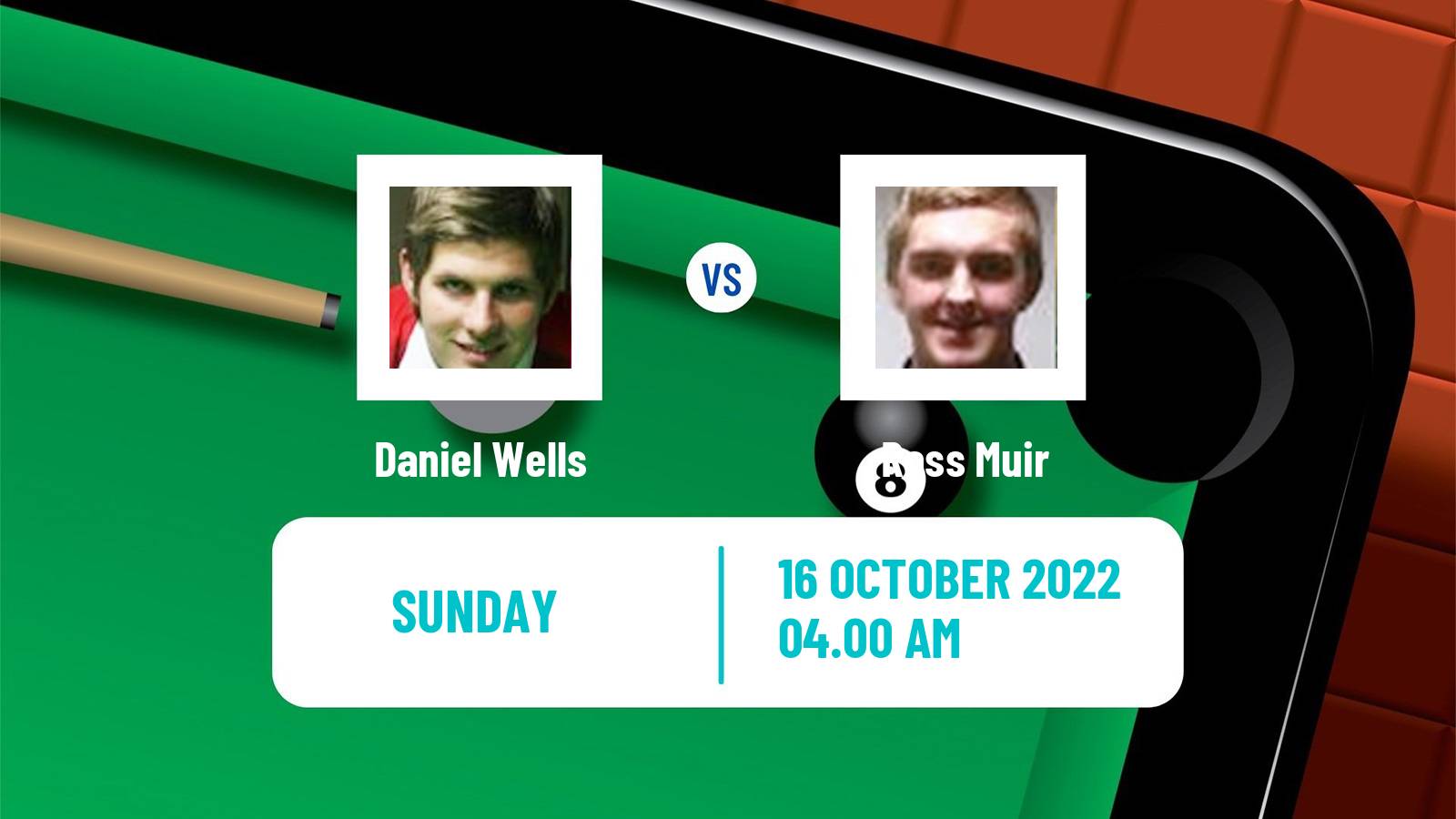 Snooker Snooker Daniel Wells - Ross Muir