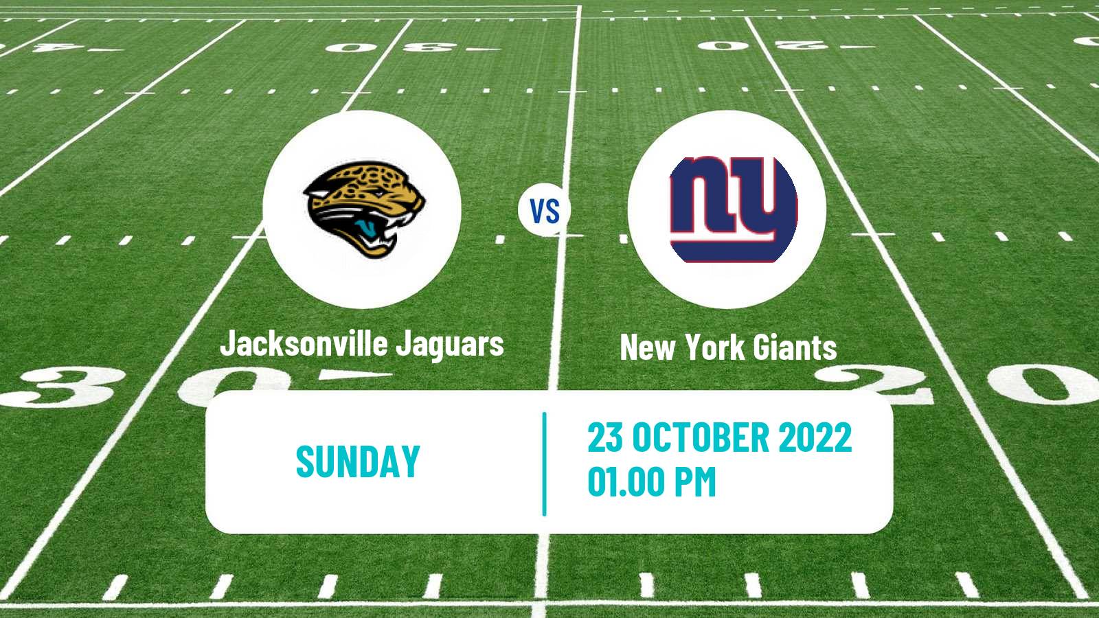 American football NFL Jacksonville Jaguars - New York Giants