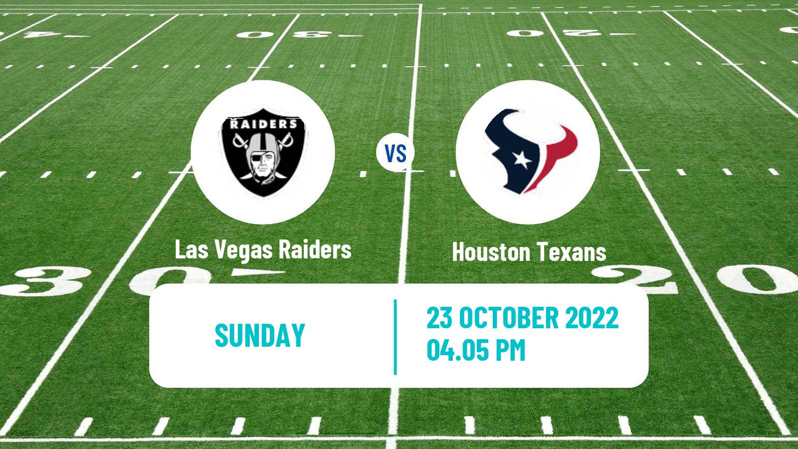 American football NFL Las Vegas Raiders - Houston Texans