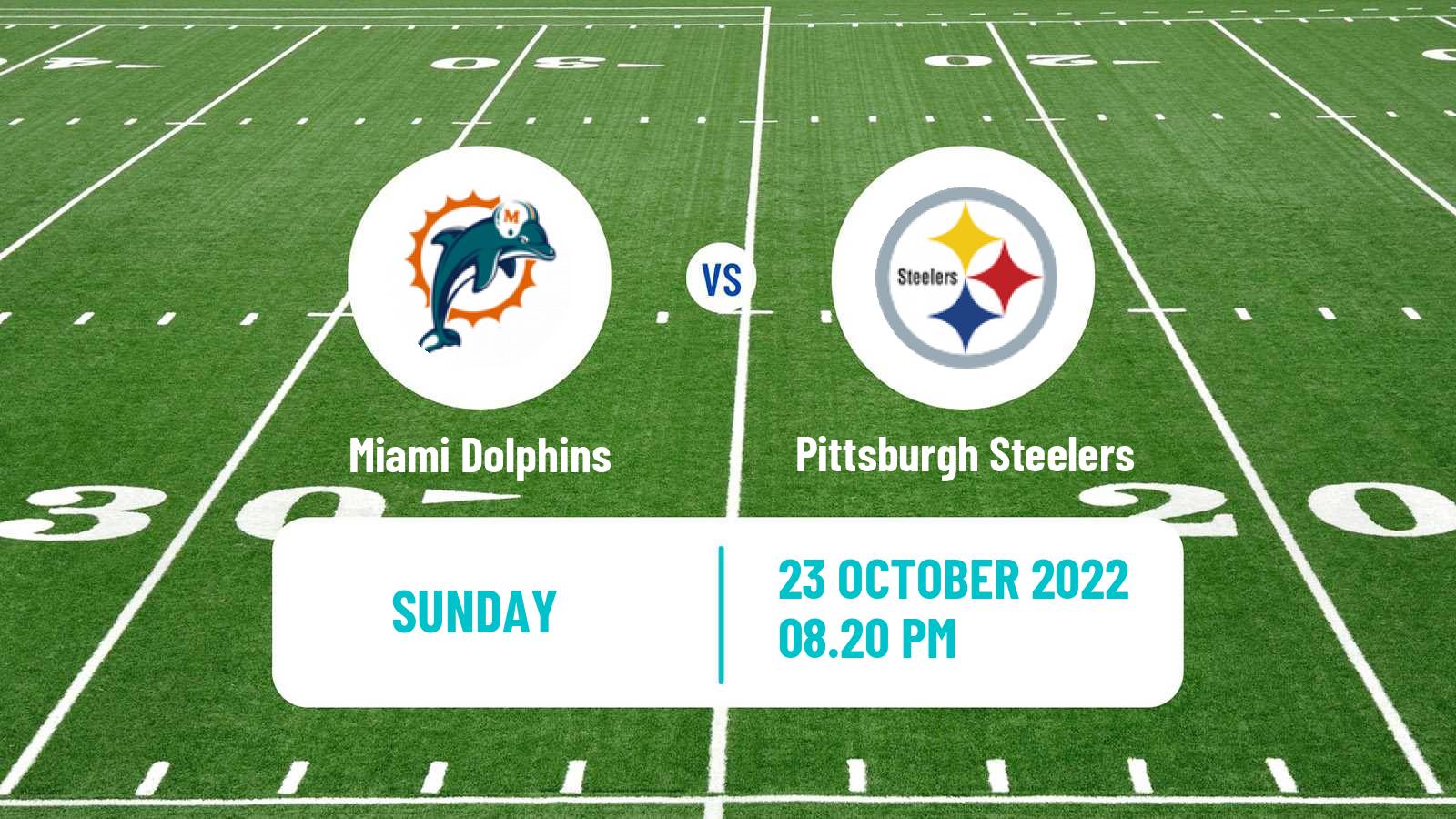 American football NFL Miami Dolphins - Pittsburgh Steelers