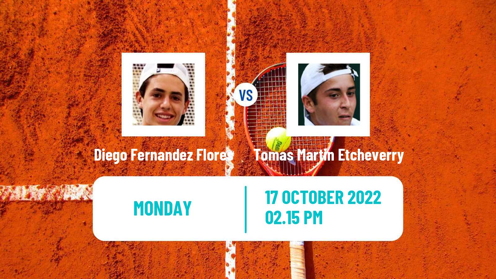 Tennis ATP Challenger Diego Fernandez Flores - Tomas Martin Etcheverry