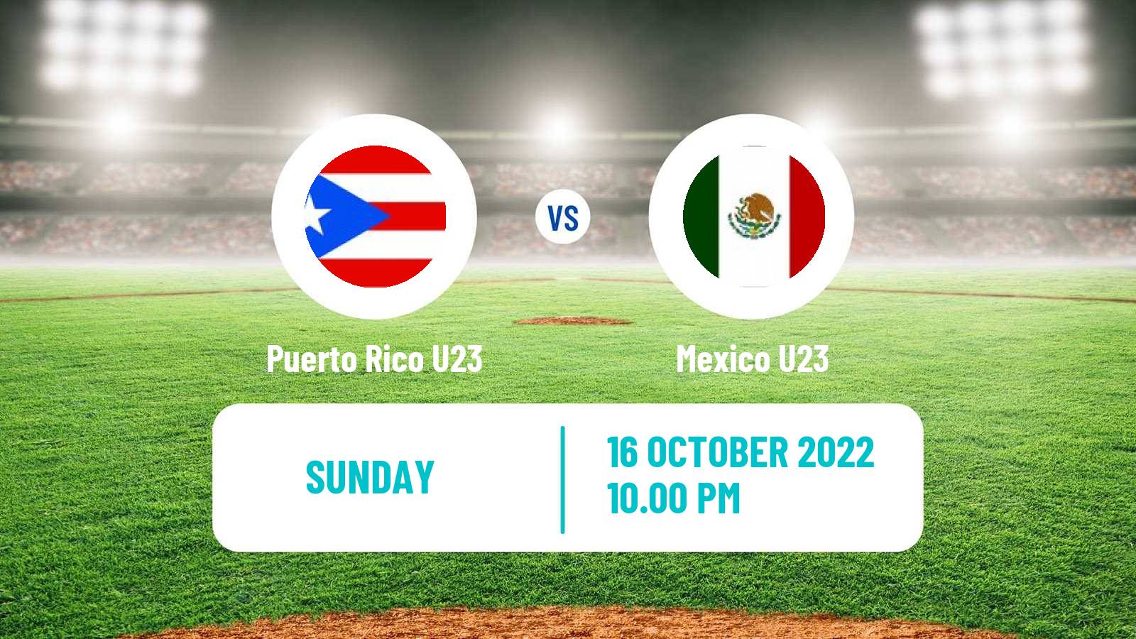 Baseball World Cup U23 Baseball Puerto Rico U23 - Mexico U23