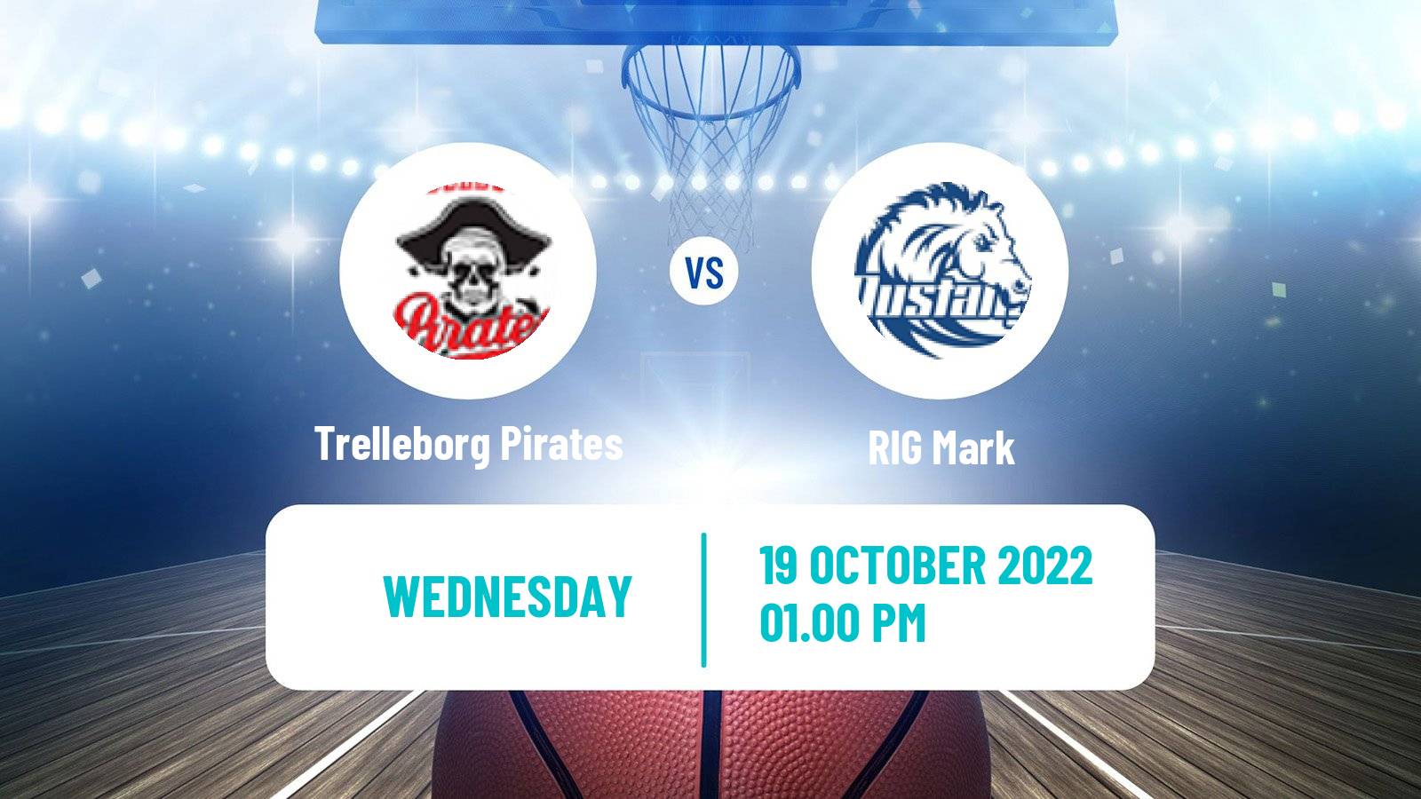 Basketball Swedish Superettan Basketball Trelleborg Pirates - RIG Mark