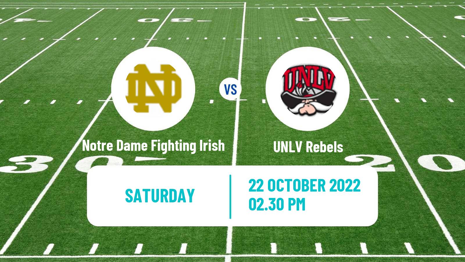 American football NCAA College Football Notre Dame Fighting Irish - UNLV Rebels